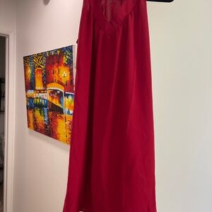 Elegant Red Sleeveless Dress
